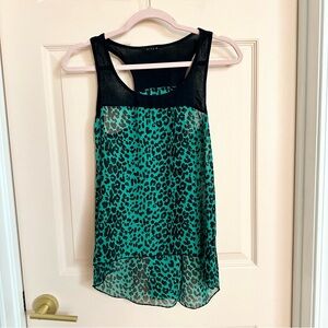 Green semi sheer mine tank